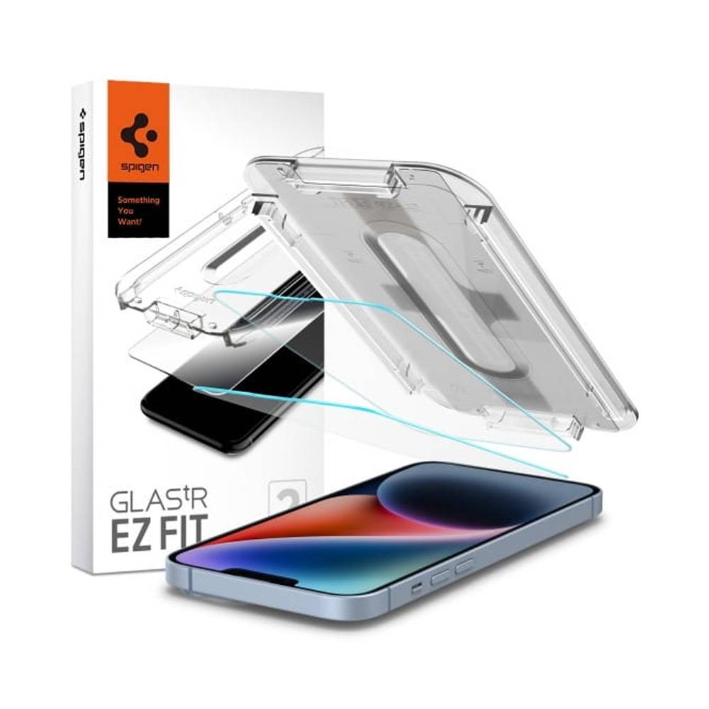 Szkło hartowane Spigen Glas.tR EZ Fit na iPhone 13 / 13 Pro / 14 / 16e - 2 szt.