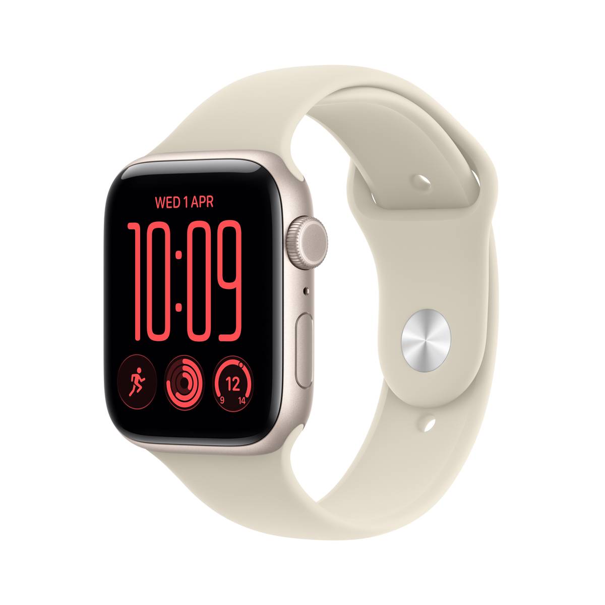 Apple Watch SE 3 GPS 40mm Starlight Aluminium Case with Sand Sport Band - S/M