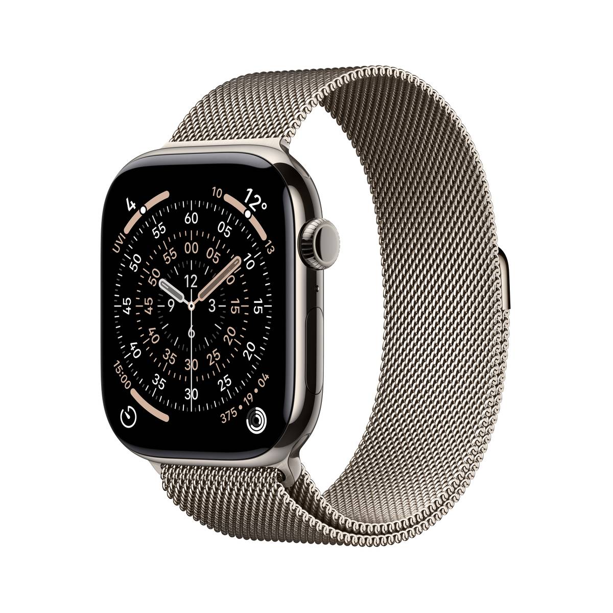 Apple Watch Series 11 GPS + Cellular 42mm Natural Titanium Case with Natural Milanese Loop