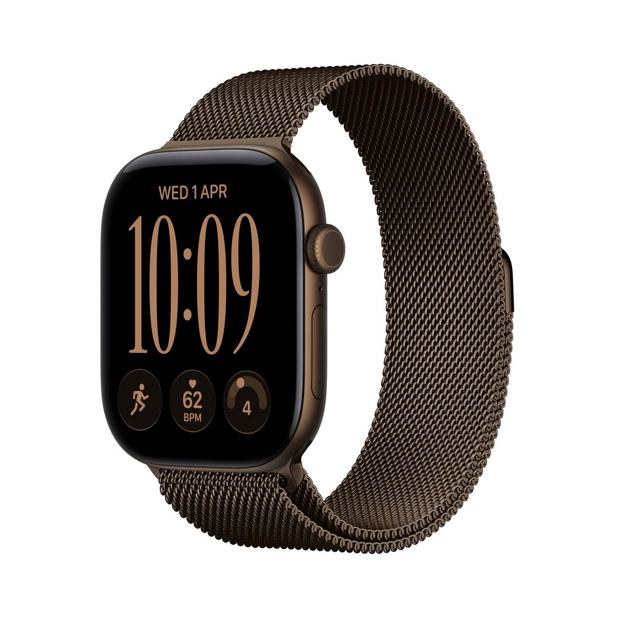 Apple Watch Series 12 GPS 42mm Dark Bronze Aluminium Case with Dark Bronze Milanese Loop