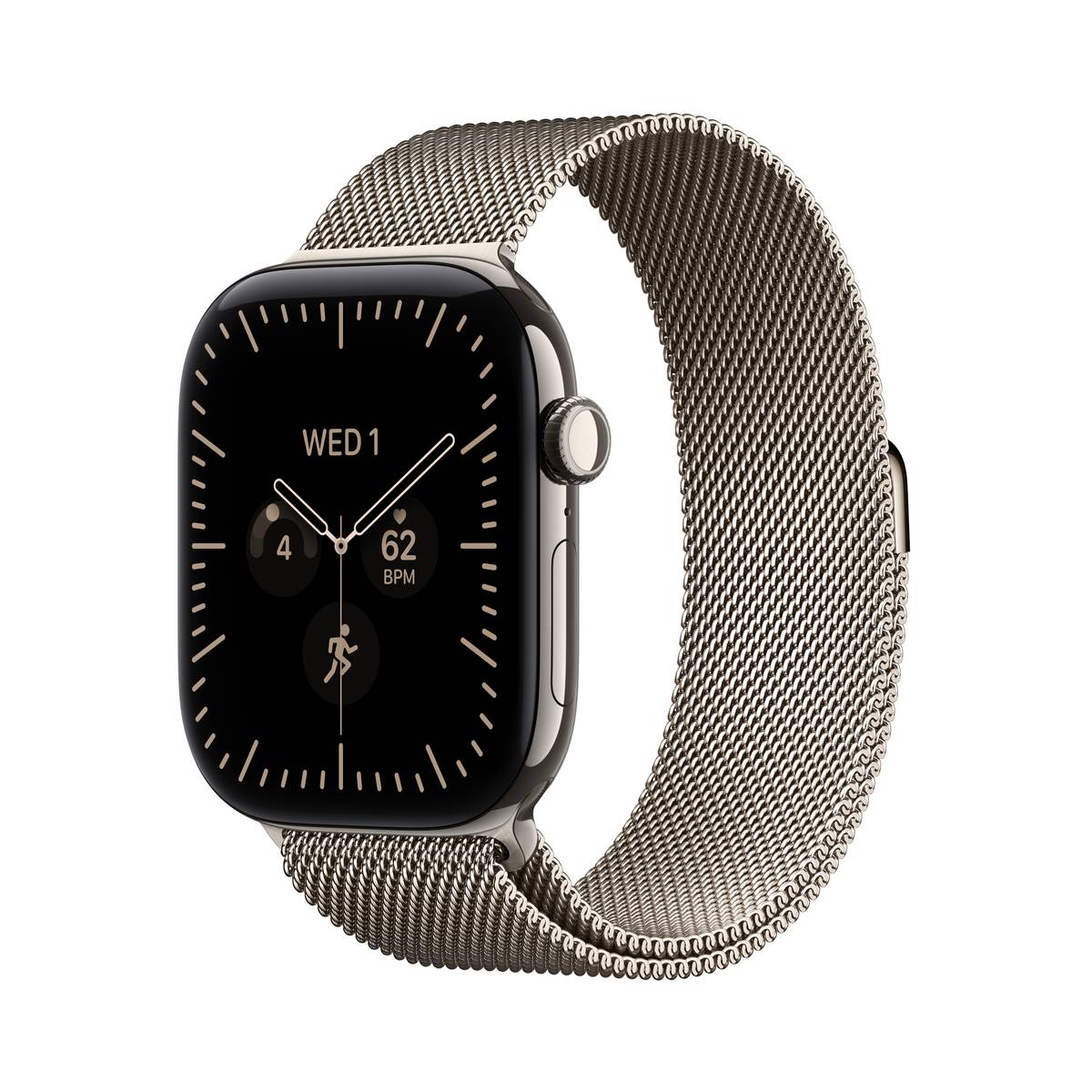Apple Watch Series 12 GPS + Cellular 42mm Natural Titanium Case with Natural Milanese Loop