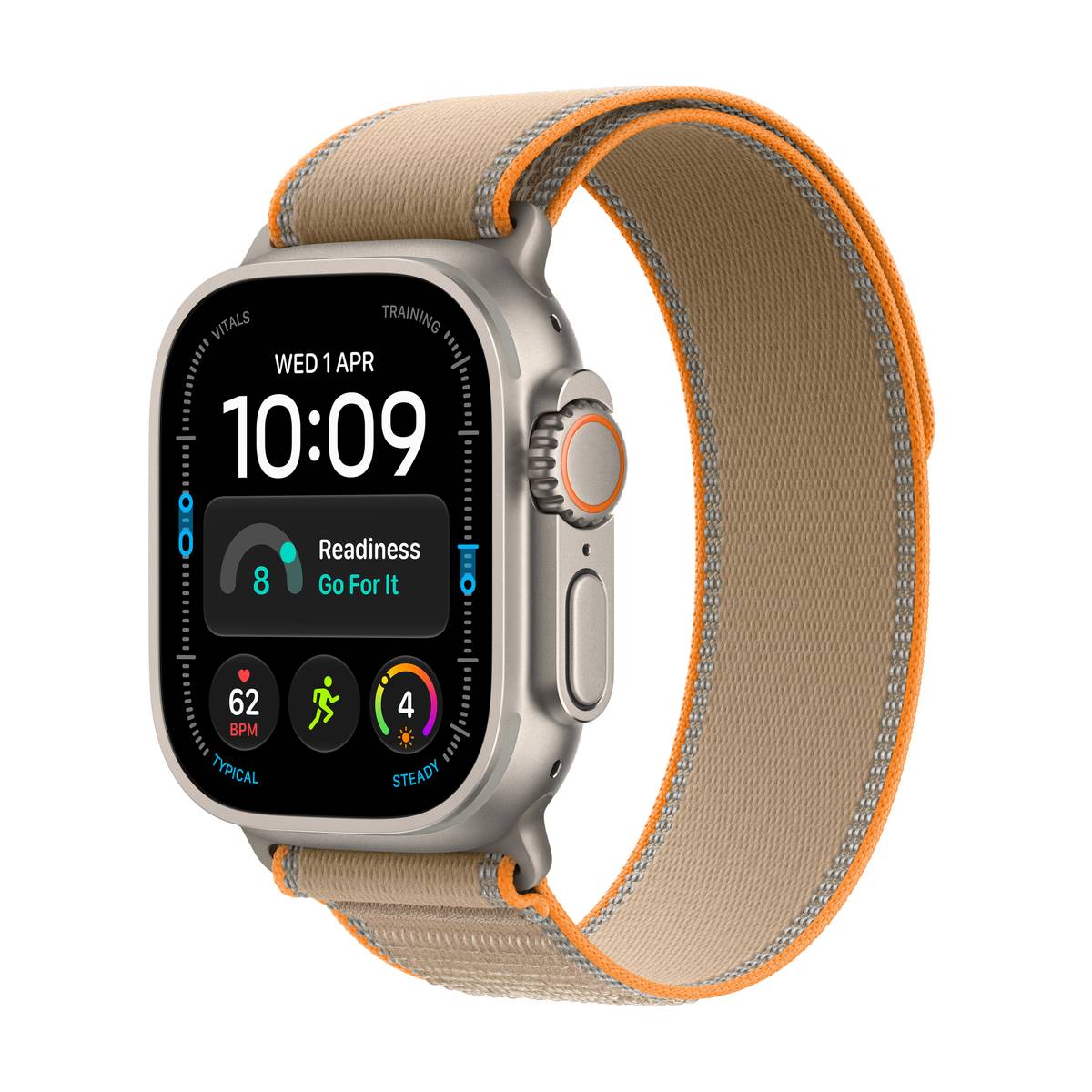 Apple Watch Ultra 4 GPS + Cellular 49mm Natural Titanium Case with Sand Trail Loop - S/M