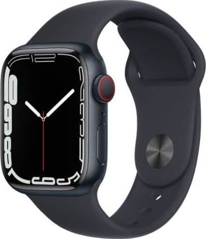 Apple Watch Series 7 GPS + Cellular, 41mm Koperta z aluminium w kolorze północy z paskiem sportowym w kolorze północy