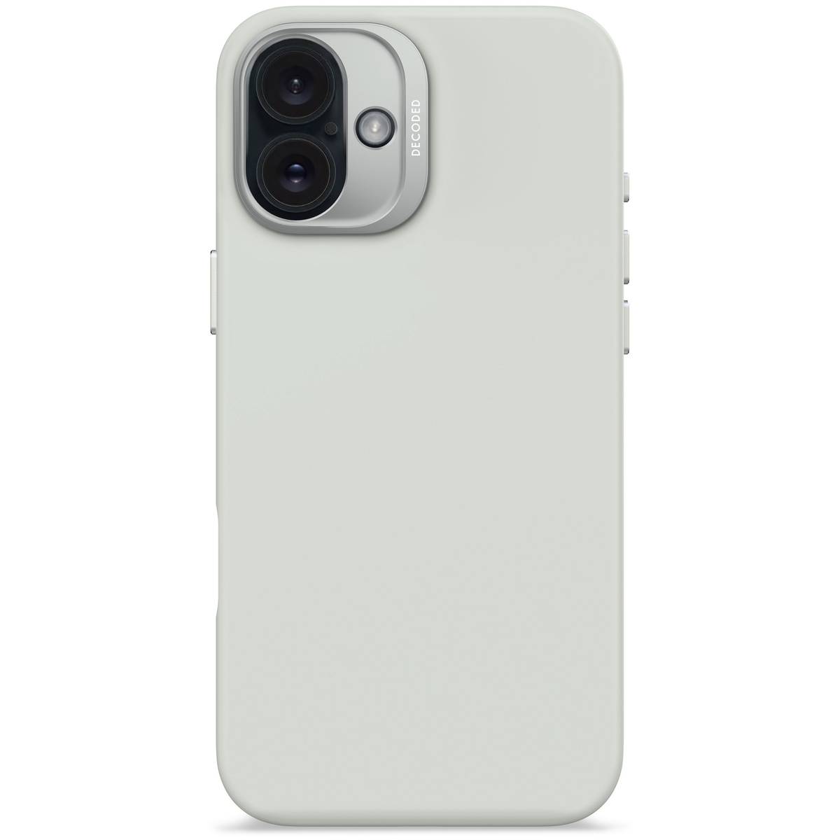 Decoded AntiMicrobial Silicone Backcover - silikonowa obudowa ochronna do iPhone 16 Plus kompatybilna z MagSafe (stone gray)