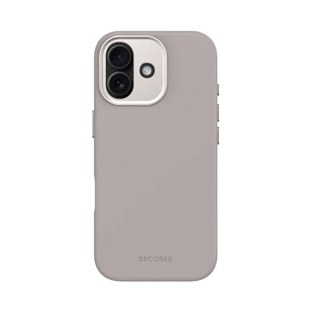 Decoded AntiMicrobial Silicone Backcover - silikonowa obudowa ochronna do iPhone 17 kompatybilna z MagSafe (soft taupe)