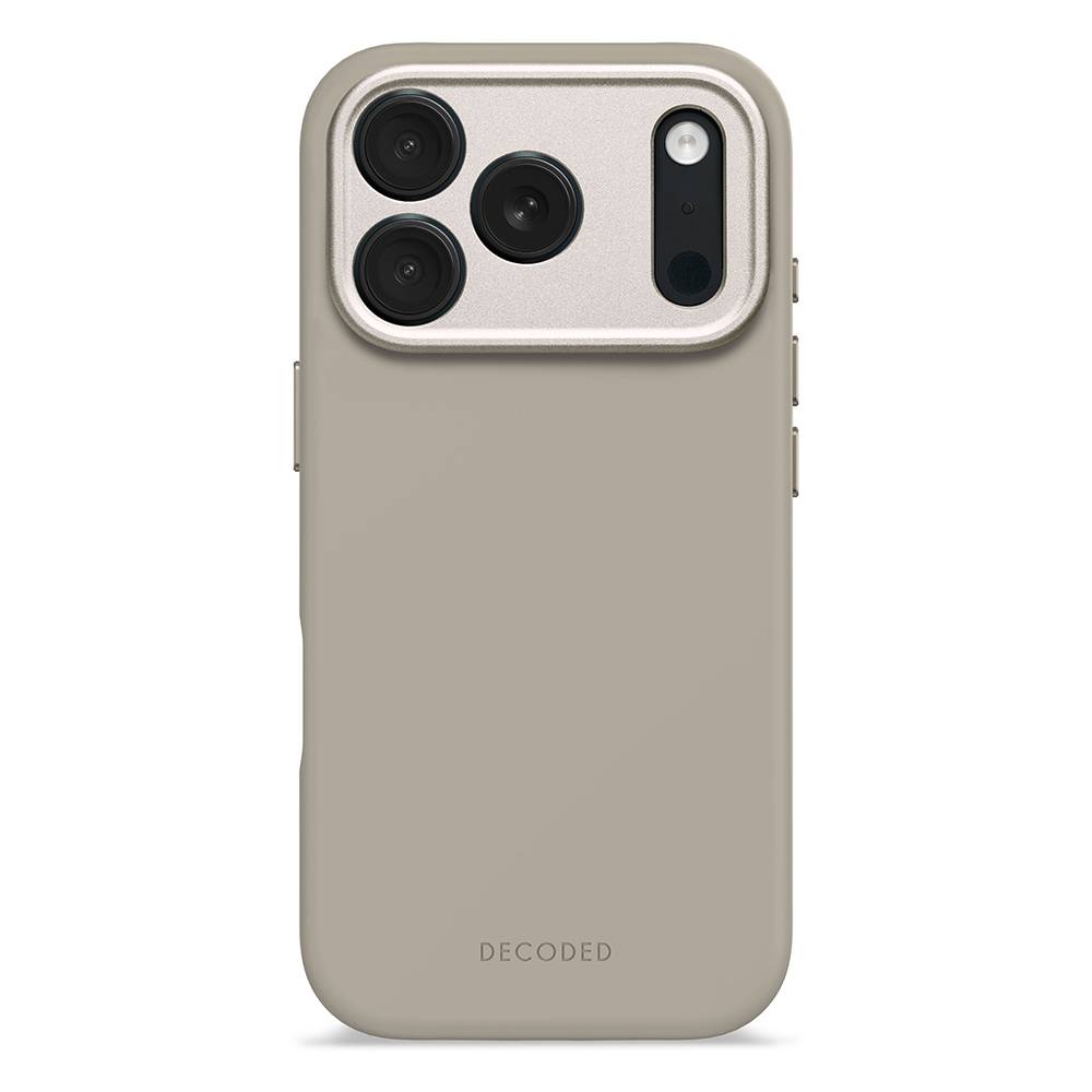 Decoded AntiMicrobial Silicone Backcover - silikonowa obudowa ochronna do iPhone 17 Pro kompatybilna z MagSafe (soft taupe)