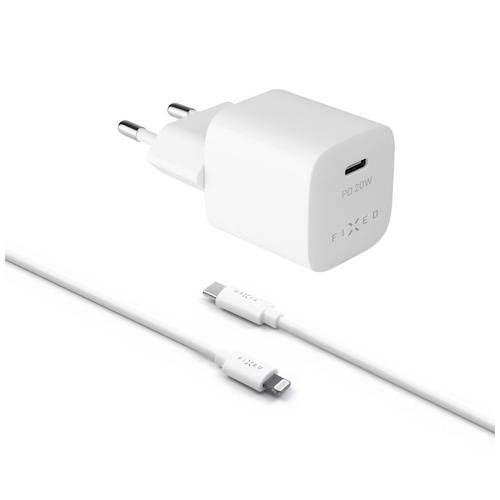 Ładowarka sieciowa Fixed Mini PD Travel Charger USB-C MFi + kabel Lightning, 20W