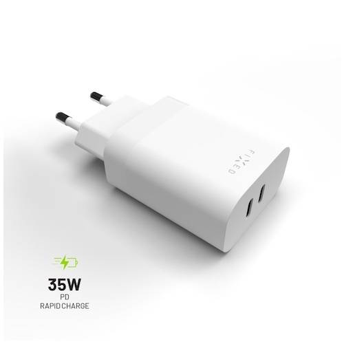 Ładowarka sieciowa Fixed, 2x USB-C, PD, 35W