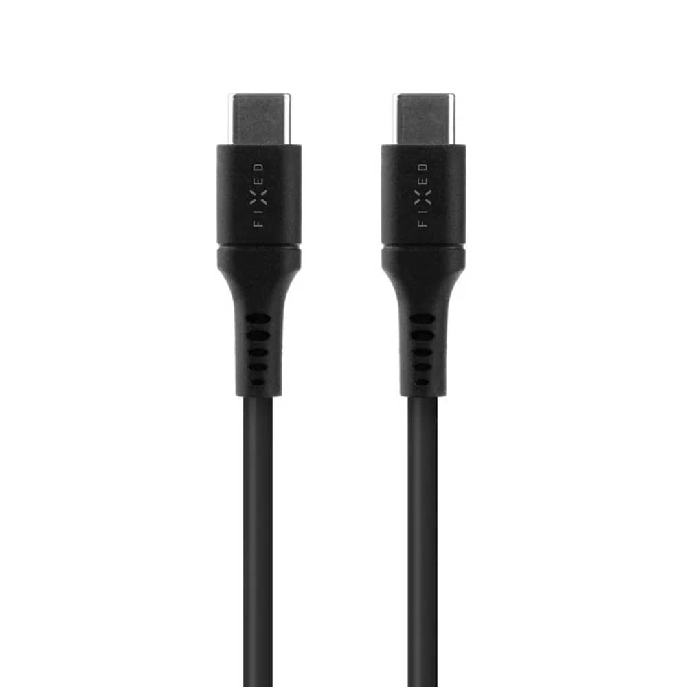 FIXED Liquid Silicone Cable USB-C/USB-C, 2m, 60W, black