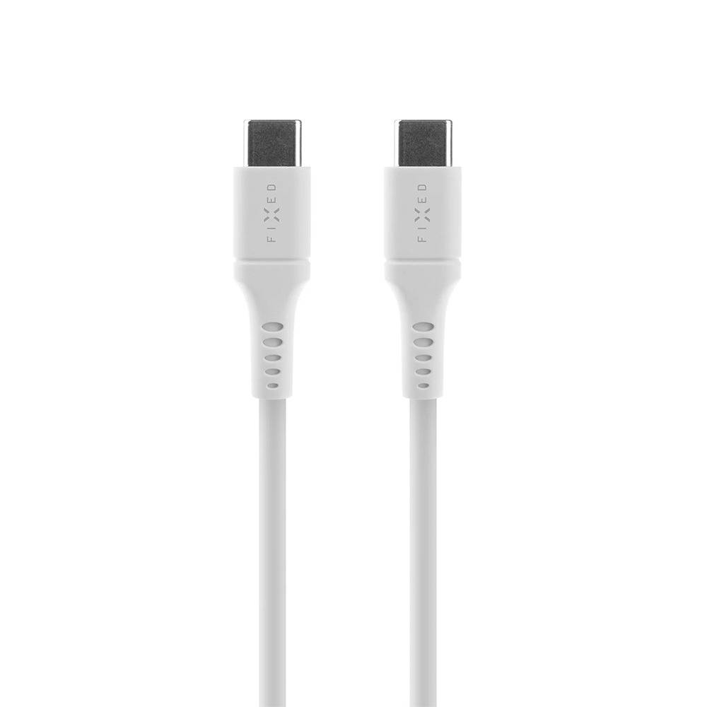 FIXED Liquid Silicone Cable USB-C/USB-C, 2m, 60W, white