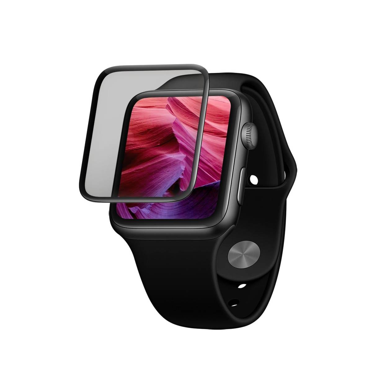 FIXED Szklo hartowane 3D do Apple Watch 40mm, czarne