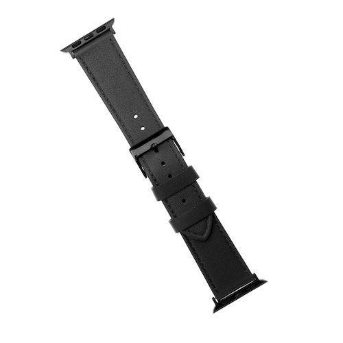 FIXED Leather Strap do Apple Watch 42/44/45/49mm - black