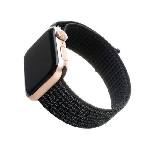 FIXED Nylon Strap do Apple Watch 38/40/41mm - reflective black