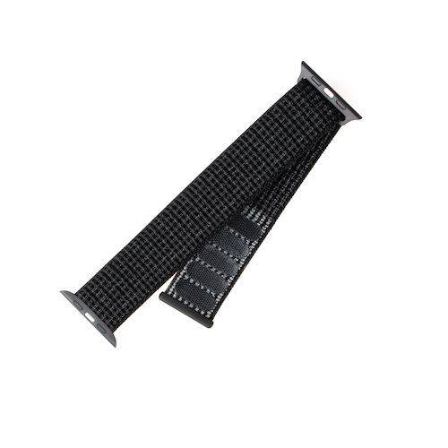 FIXED Nylon Strap do Apple Watch 38/40/41mm - reflective black