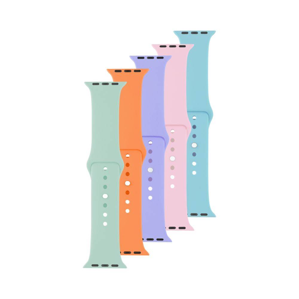 FIXED Silicone Strap for Apple Watch 42/44/45/46/49mm set of 5 pcs v2