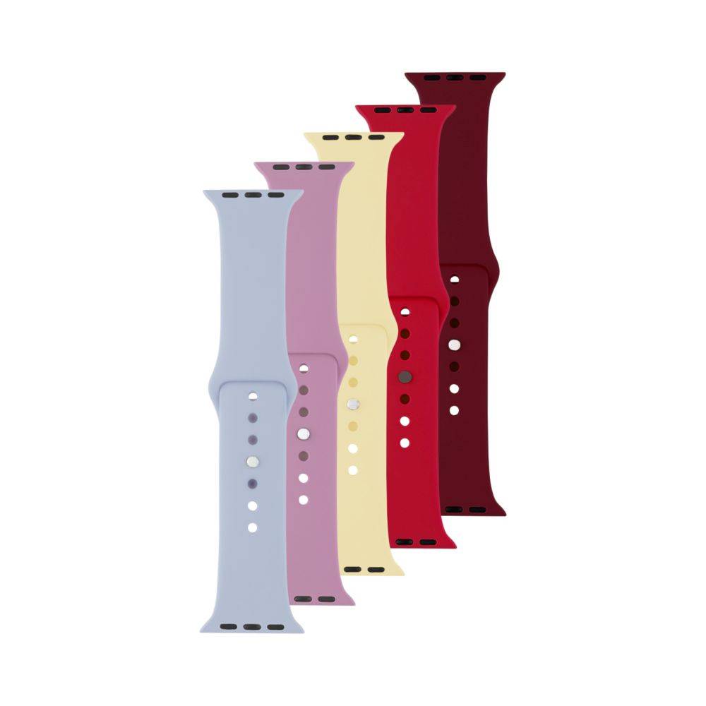 FIXED Silicone Strap for Apple Watch 42/44/45/46/49mm set of 5 pcs v3