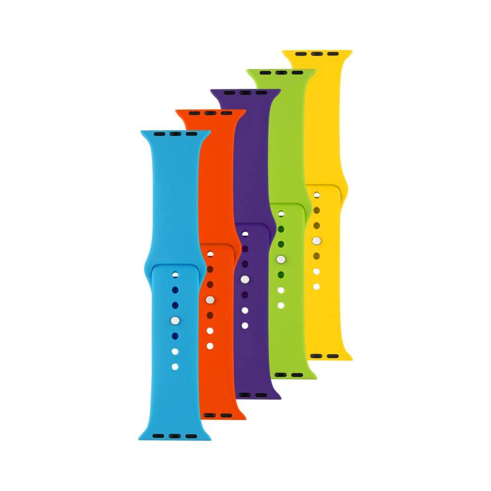 FIXED Silicone Strap for Apple Watch 42/44/45/46/49mm set of 5 pcs v4