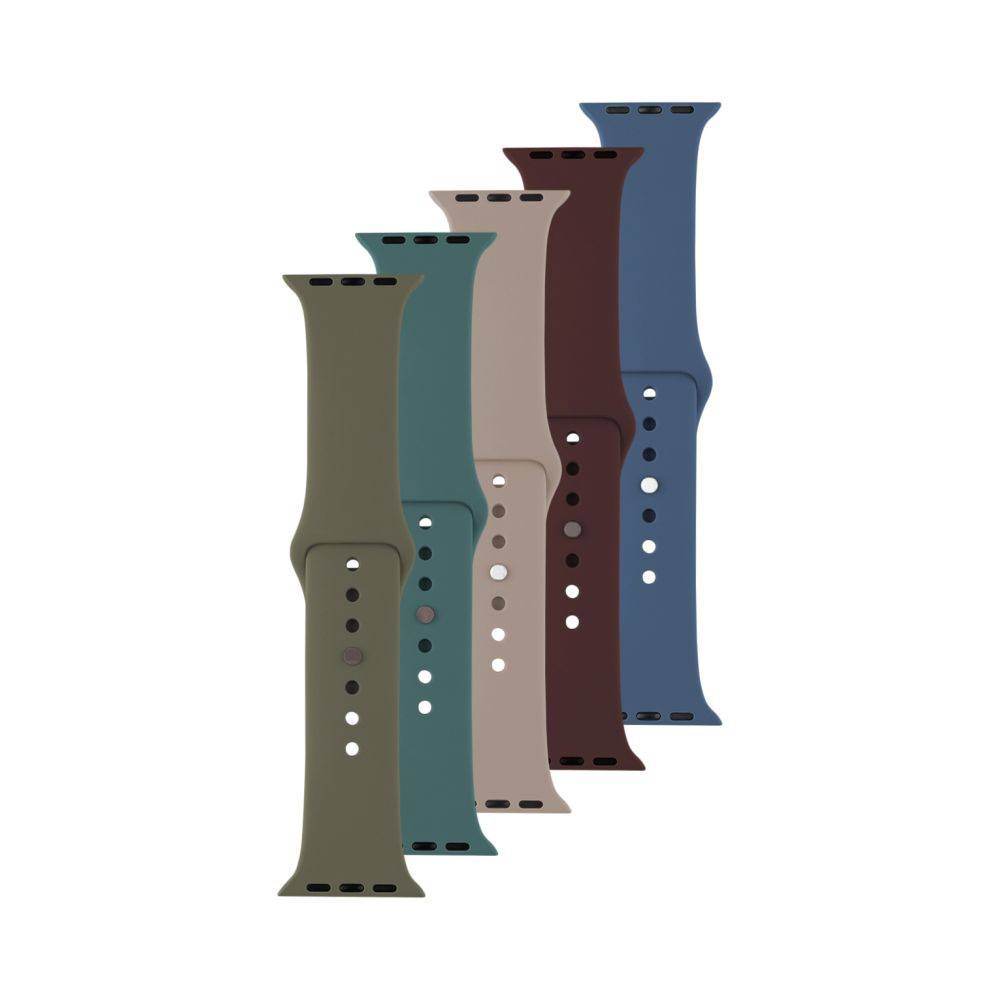FIXED Silicone Strap Set for Apple Watch 38/40/41 mm set of 5 pcs v1