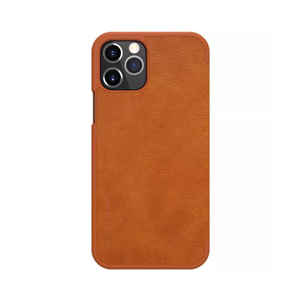 Nillkin Qin Leather Case - Etui Apple iPhone 12 / 12 Pro (Brown)