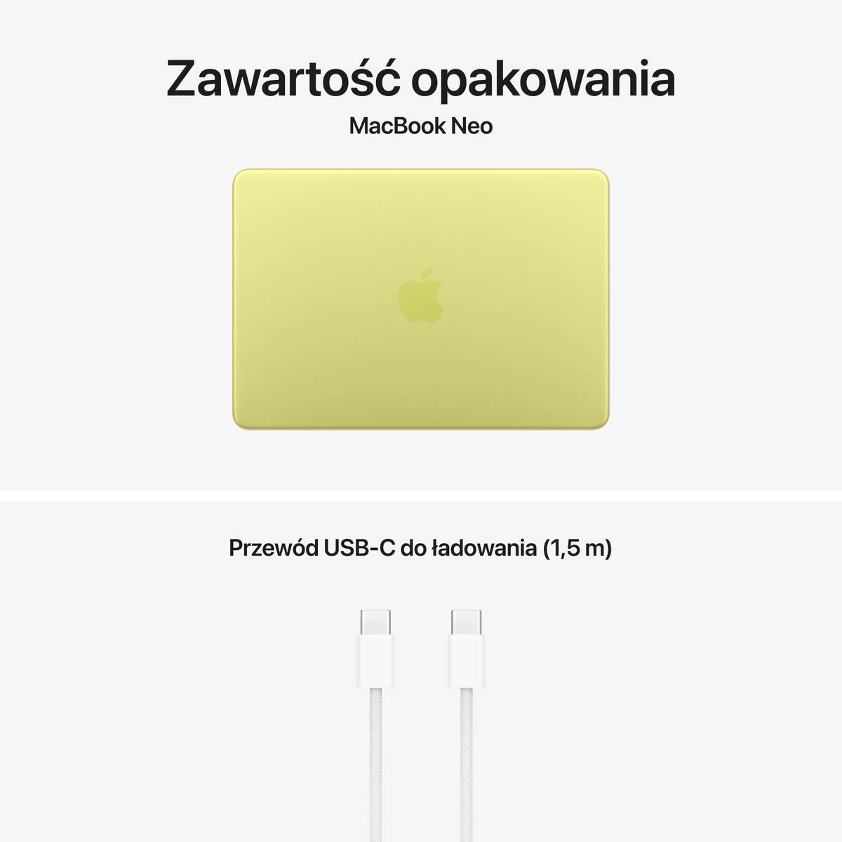 13-inch MacBook Neo: Apple A18 Pro chip with 6-core CPU and 5-core GPU, 8GB RAM, 256GB SSD - Citrus