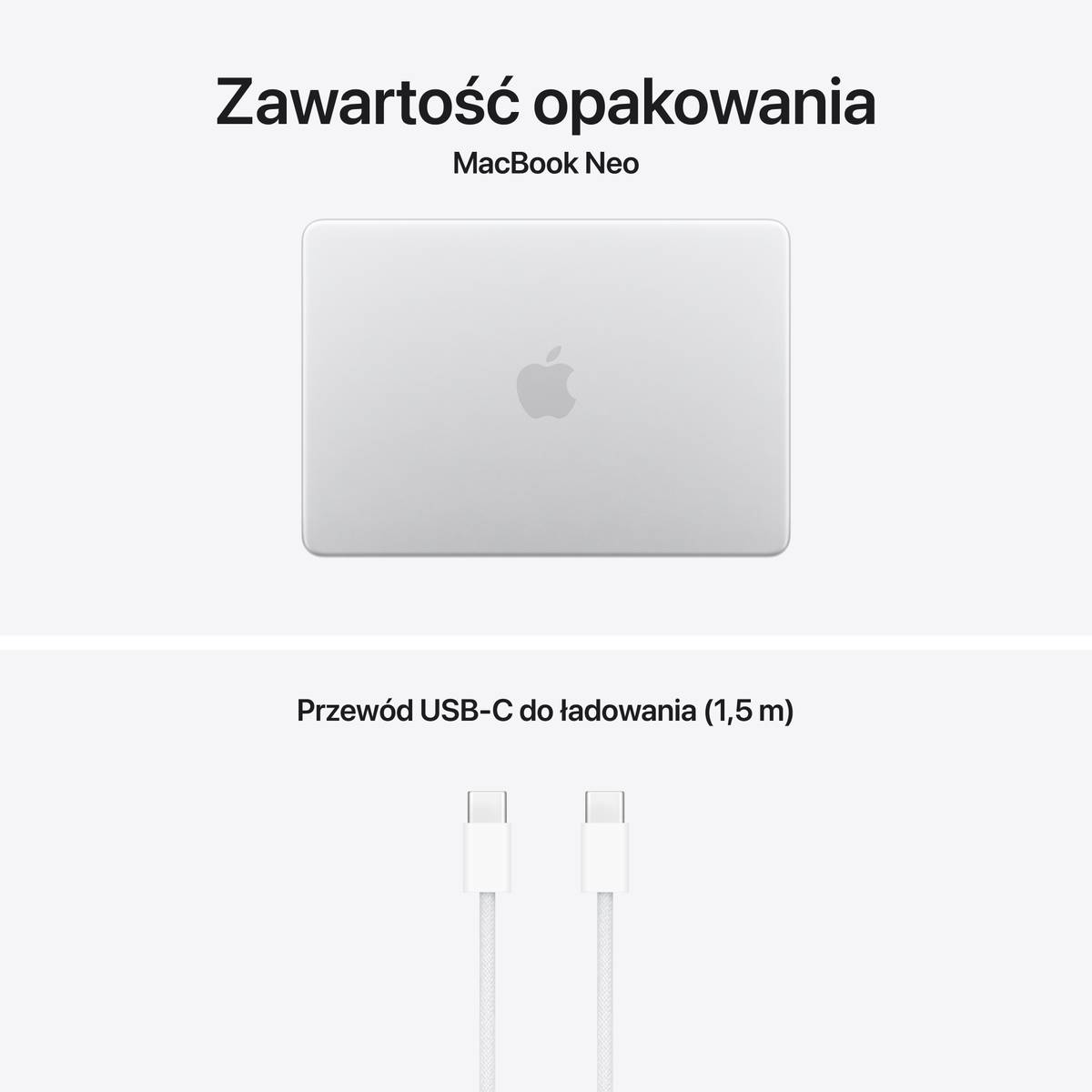 13-inch MacBook Neo: Apple A18 Pro chip with 6-core CPU and 5-core GPU, 8GB RAM, 256GB SSD - Silver