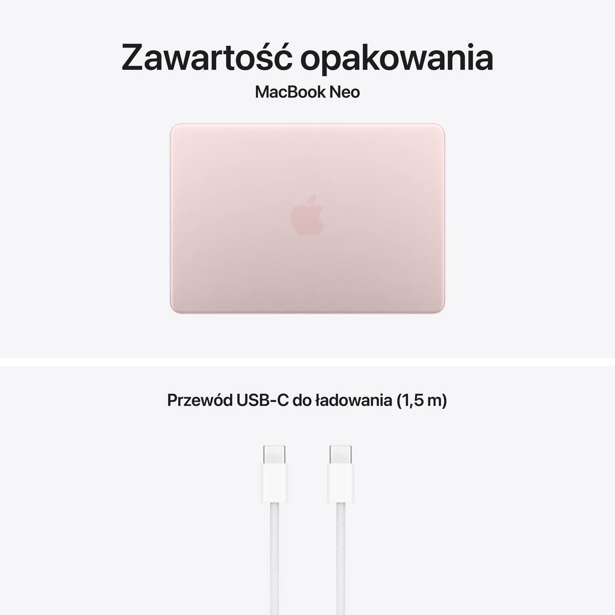 13-inch MacBook Neo: Apple A18 Pro chip with 6-core CPU and 5-core GPU, 8GB RAM, 512GB SSD, Touch ID - Blush