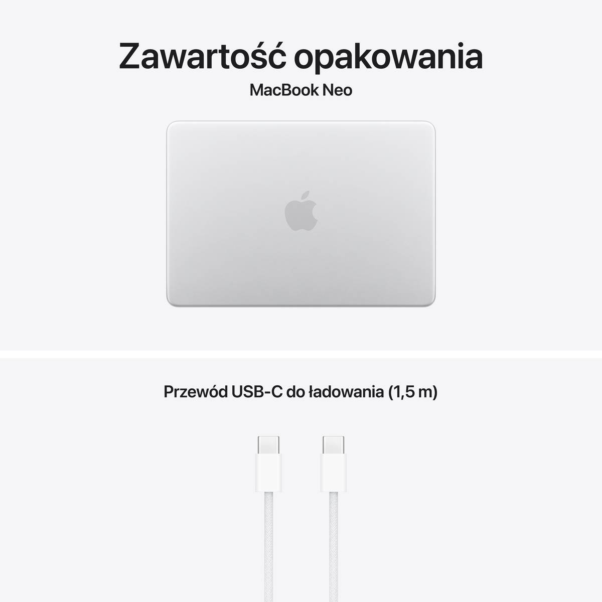 13-inch MacBook Neo: Apple A18 Pro chip with 6-core CPU and 5-core GPU, 8GB RAM, 512GB SSD, Touch ID - Silver