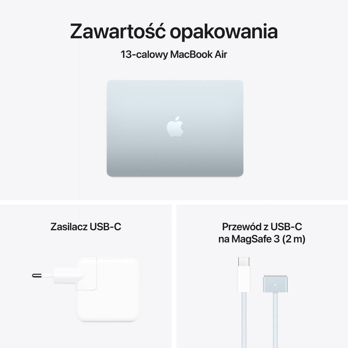 13-inch MacBook Air: Apple M4 chip with 10-core CPU and 10-core GPU, 24GB RAM, 256GB SSD, 70W - Sky Blue