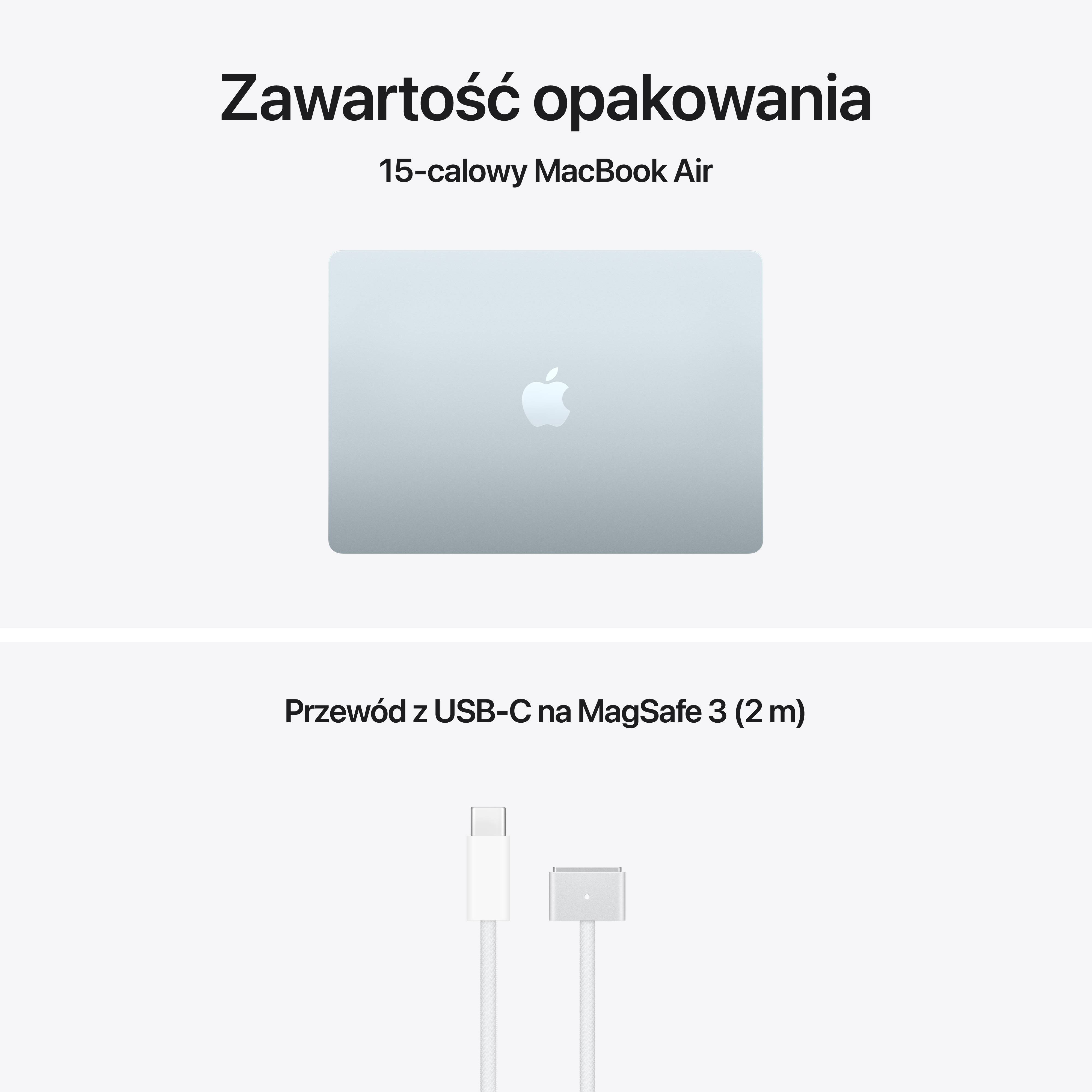 15-inch MacBook Air: Apple M5 chip with 10‑core CPU and 10‑core GPU, 24GB RAM, 512GB SSD, 70W - Sky Blue - MDVQ4ZE/A/R1/70W