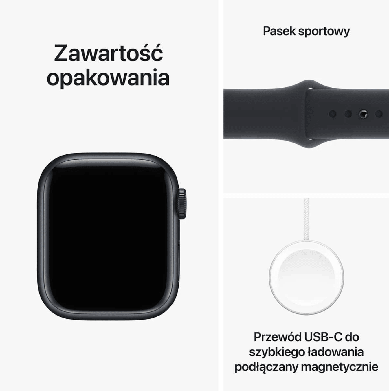 Apple Watch Series 9 GPS 45mm Midnight Aluminium Case with
