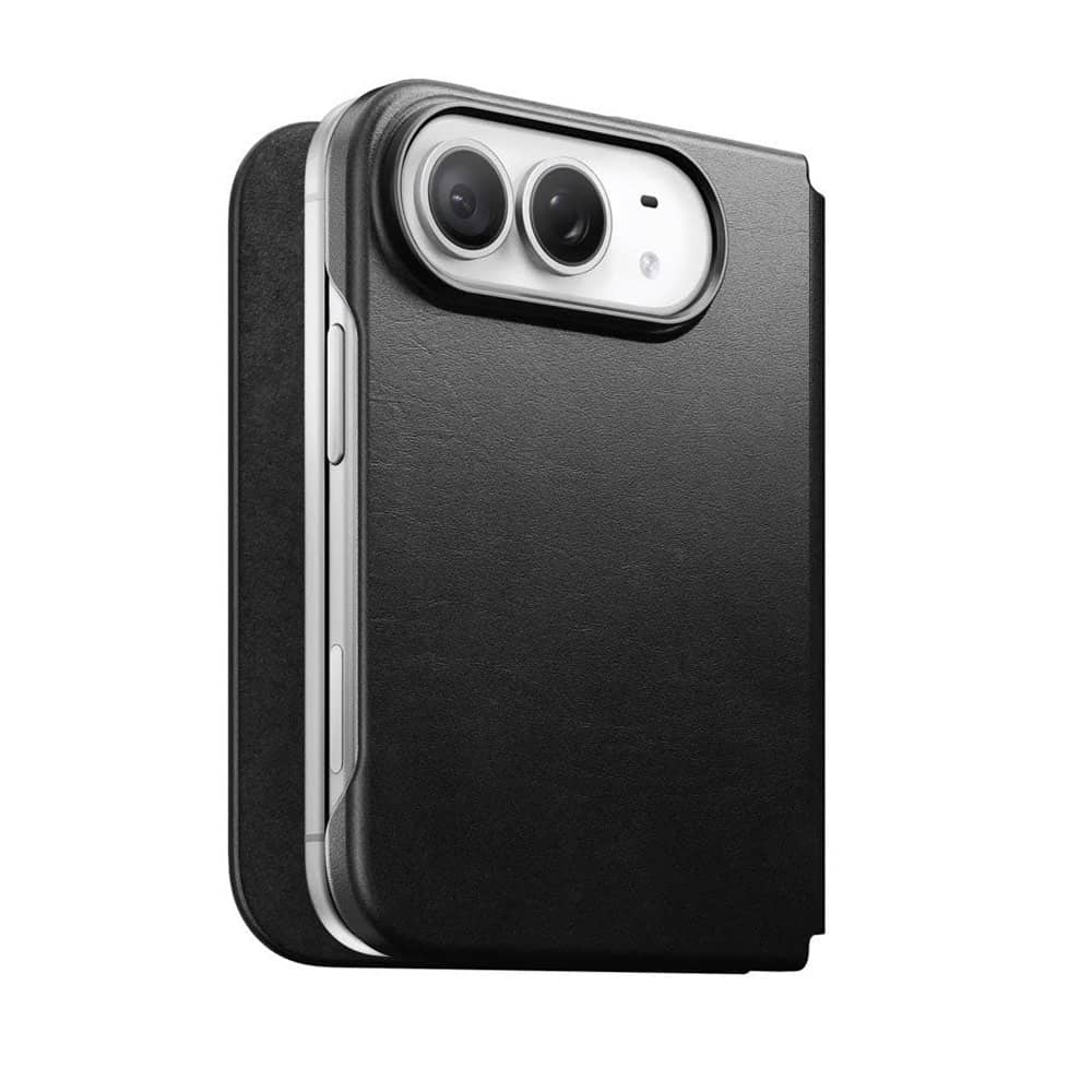 NOMAD Traditional Leather Folio - etui do iPhone Duo kompatybilne z MagSafe, skóra Horween (black)