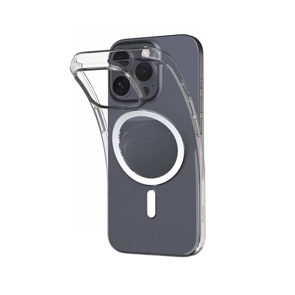 Etui silikonowe Puro 03 Mag MagSafe do iPhone 16 Pro - przezroczyste