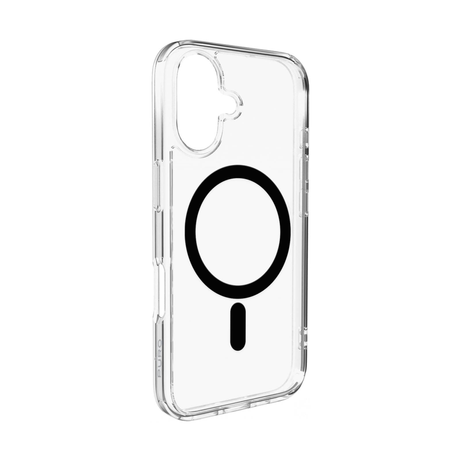 Etui Puro Lite Mag  kompatybilne z MagSafe do iPhone 17 - przezroczyste z czarnym pierścieniem