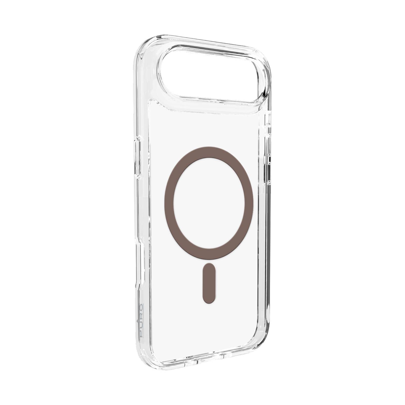 Etui Puro Lite Mag  kompatybilne z MagSafe do iPhone Air - przezroczyste z brązowym pierścieniem