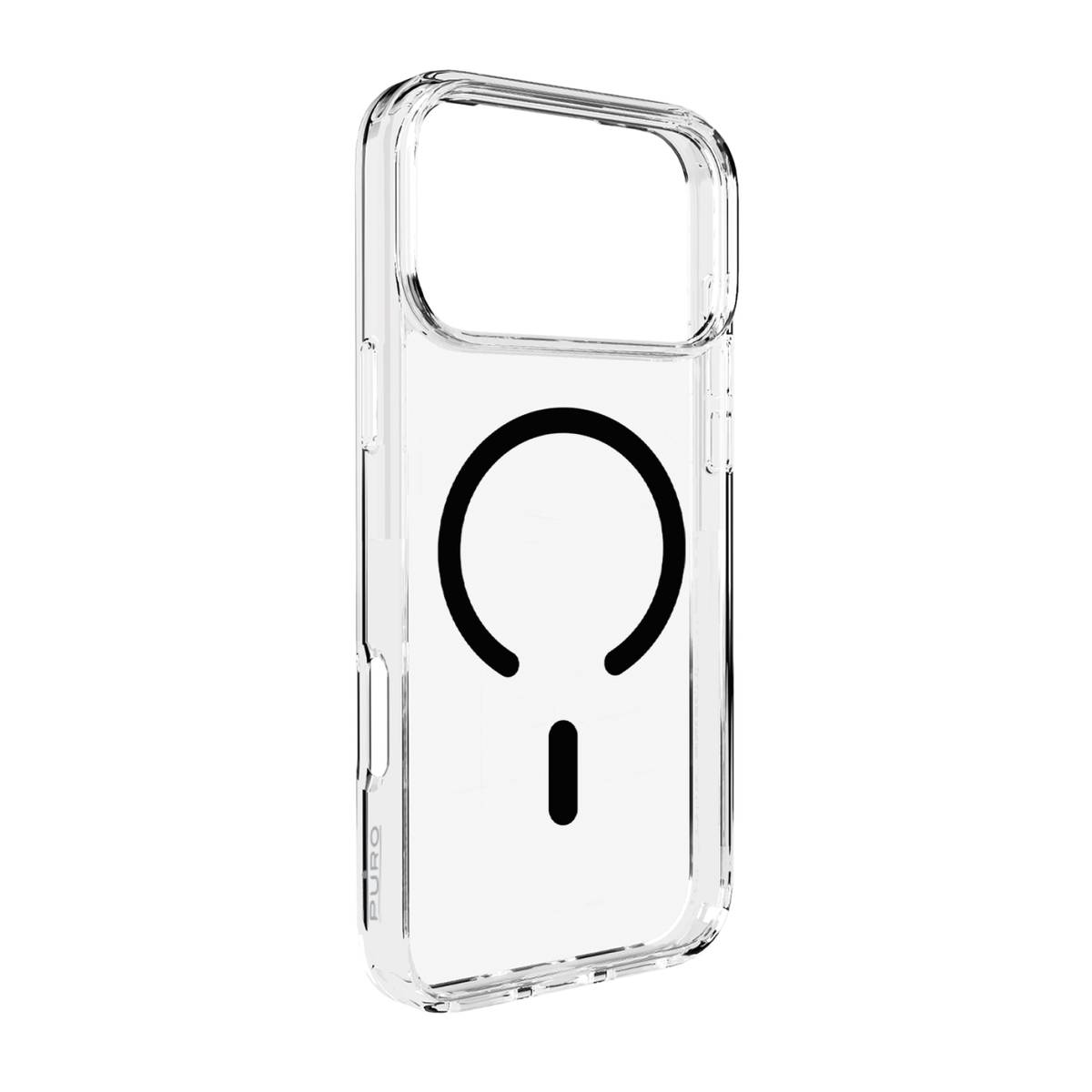 Etui Puro Lite Mag kompatybilne z MagSafe do iPhone 17 Pro przezroczyste z czarnym pierścieniem