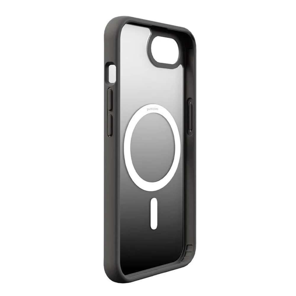 Etui silikonowe Puro Gradient MagSafe do iPhone 16e - czarne