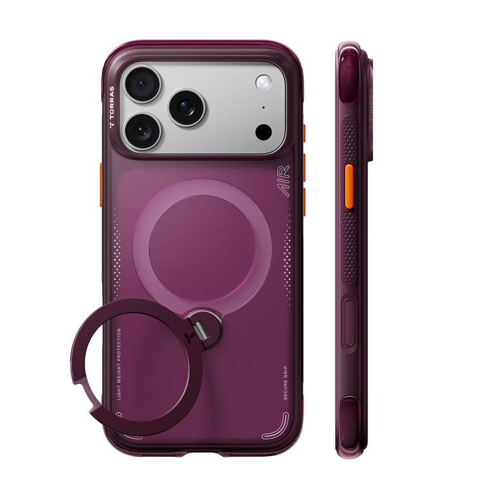 TORRAS Ostand Q3 Air - etui do iPhone 18 Pro / 17 Pro kompatybilne z MagSafe (cosmic purple)