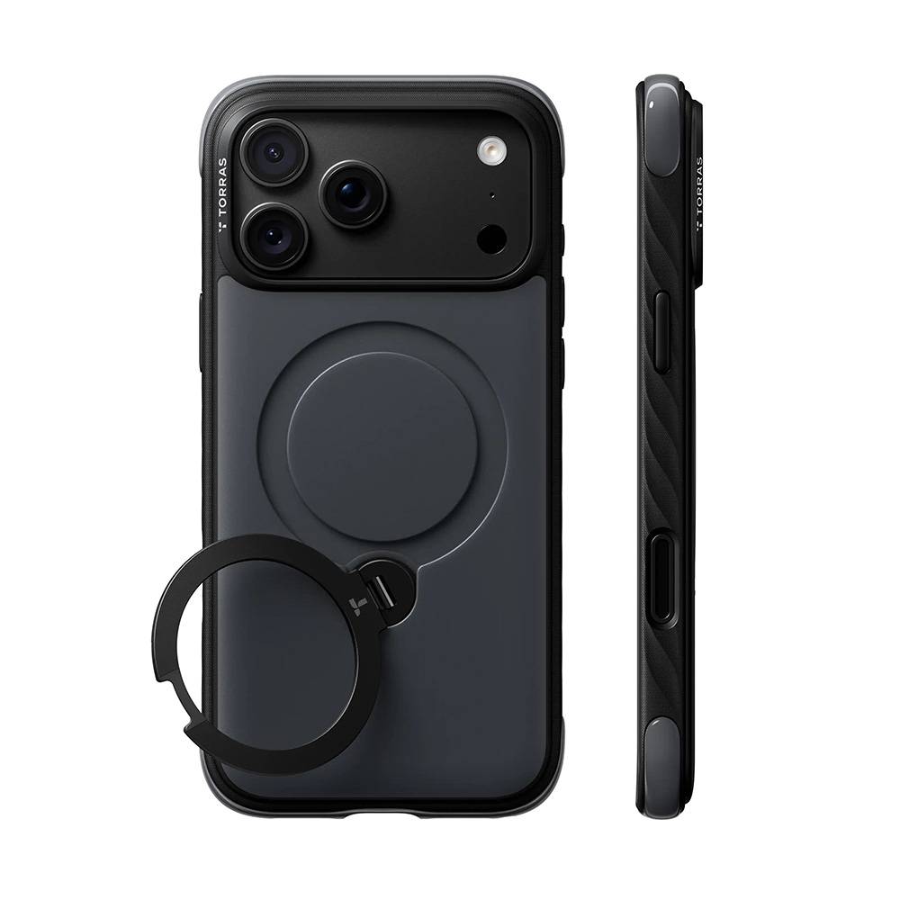 TORRAS Ostand Q3 Rugg - etui do iPhone 18 Pro / 17 Pro kompatybilne z MagSafe (black)