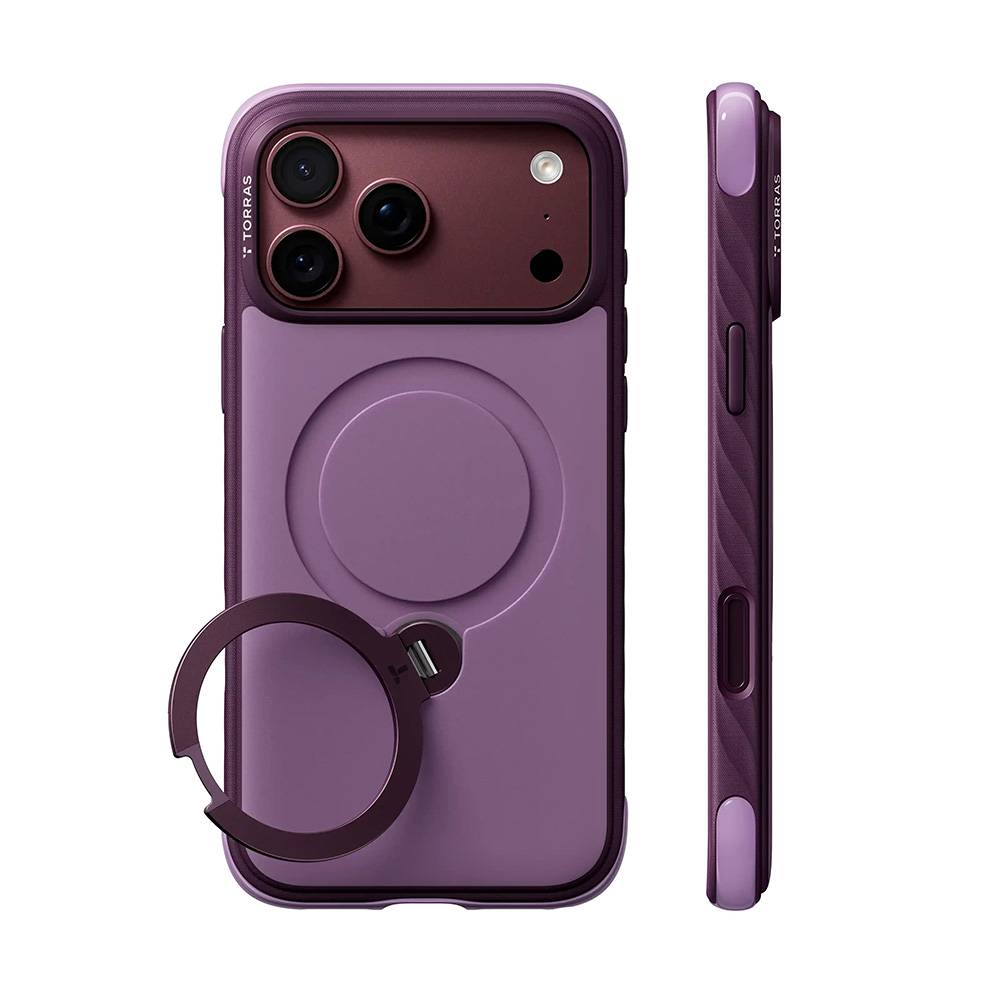 TORRAS Ostand Q3 Rugg - etui do iPhone 18 Pro Max / 17 Pro Max kompatybilne z MagSafe (purple)