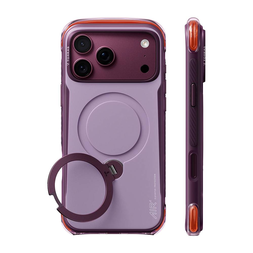 TORRAS Ostand Q3 Air Pro - etui do iPhone 18 Pro Max / 17 Pro Max kompatybilne z MagSafe (violet summit)