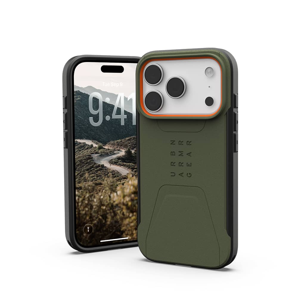 UAG Civilian MagSafe - etui do iPhone 17 Pro kompatybilne z MagSafe (olive/orange)