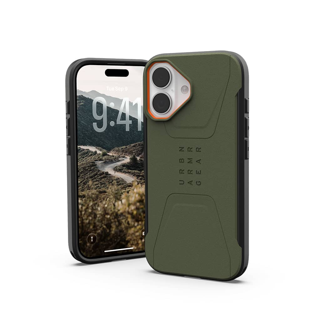 UAG Civilian MagSafe - etui do iPhone 17 kompatybilne z MagSafe (olive/orange)