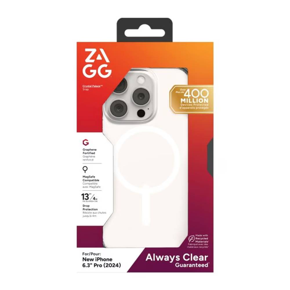 ZAGG Crystal Palace Snap - obudowa ochronna do iPhone 16 Pro kompatybilna z MagSafe (clear)