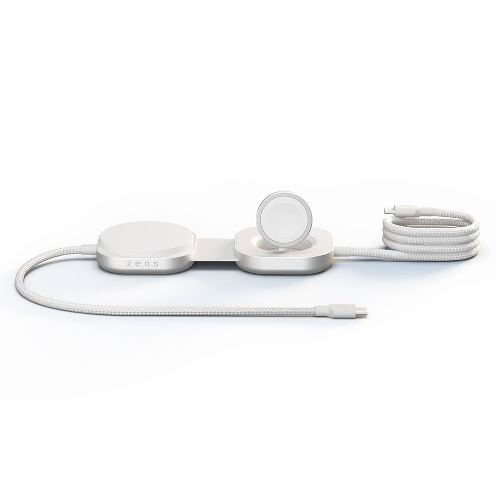 ZENS Charging Cable USB C-C Pro 3 - magnetyczny kabel USB C-C do ładowania przewodowego do 240 W1,5 m (white)